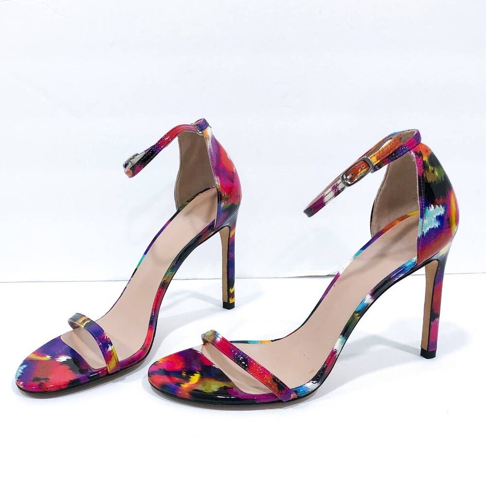 Stuart Weitzman Colorful Ankle Strap Heels